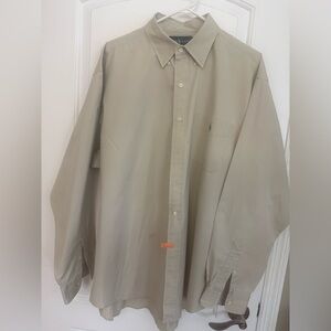 Ralph Lauren Men's Tan Button-Down Shirt XL